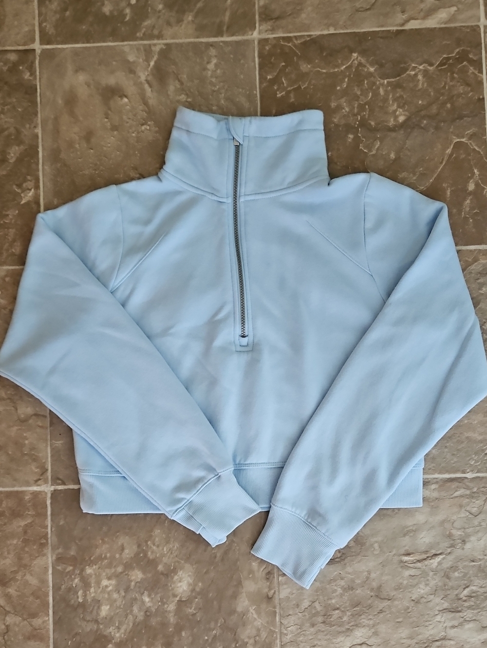 all in motion Pale Blue Half-Zip Pullover